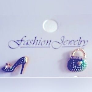 Free💰Add 1/bundle NWT heart purse shoe green Goldplated Fashion Jewelry earrings